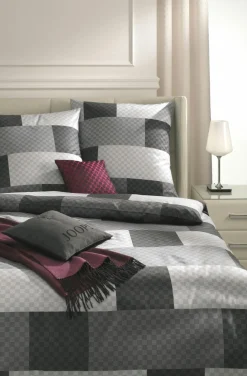 JOOP! Satin-Bettwäsche grau