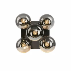 JUST LIGHT Deckenleuchte 5flg schwarz