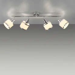 JUST LIGHT Deckenleuchte 4flg silberfarben