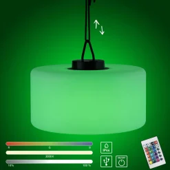 JUST LIGHT LED-Akku-Pendelleuchte 1flg schwarz