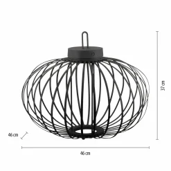 JUST LIGHT LED-Akku-Tischleuchte 1flg schwarz