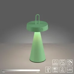 JUST LIGHT LED-Akku-Tischleuchte 1flg grün