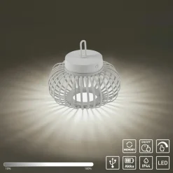 JUST LIGHT LED-Akku-Tischleuchte 1 flg weiß