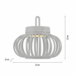 JUST LIGHT LED-Akku-Tischleuchte 1 flg weiß