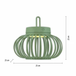 JUST LIGHT LED-Akku-Tischleuchte 1 flg grün