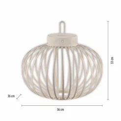 JUST LIGHT LED-Akku-Tischleuchte 1flg grau