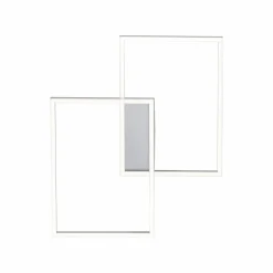 JUST LIGHT LED-Deckenleuchte 2flg silberfarben