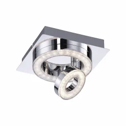 JUST LIGHT LED-Deckenleuchte 2flg silberfarben