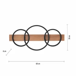 JUST LIGHT LED-Deckenleuchte 1flg braun