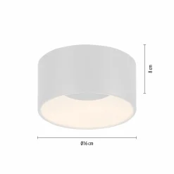 JUST LIGHT LED-Deckenleuchte 1flg weiß