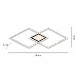 JUST LIGHT LED-Deckenleuchte 1flg schwarz