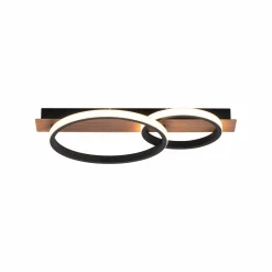 JUST LIGHT LED-Deckenleuchte 1flg braun