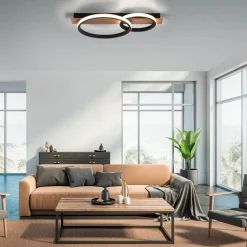 JUST LIGHT LED-Deckenleuchte 1flg braun