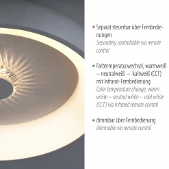 JUST LIGHT LED-Deckenleuchte 1flg weiß