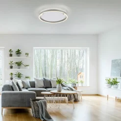 JUST LIGHT LED-Deckenleuchte 1flg silberfarben