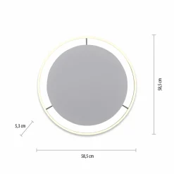 JUST LIGHT LED-Deckenleuchte 1flg silberfarben