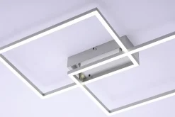 JUST LIGHT LED-Deckenleuchte 2flg silberfarben