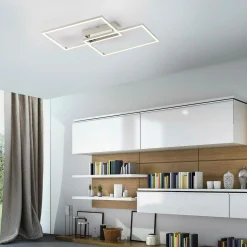 JUST LIGHT LED-Deckenleuchte 2flg silberfarben