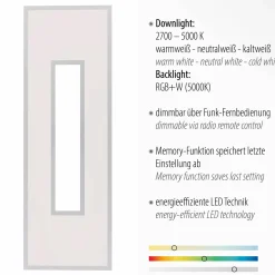 JUST LIGHT LED-Deckenleuchte 2flg weiß