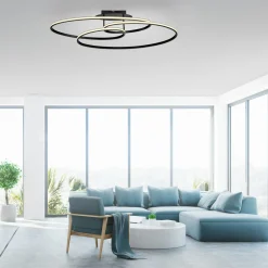 JUST LIGHT LED-Deckenleuchte 1flg schwarz