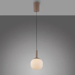 JUST LIGHT LED-Pendelleuchte 1flg braun