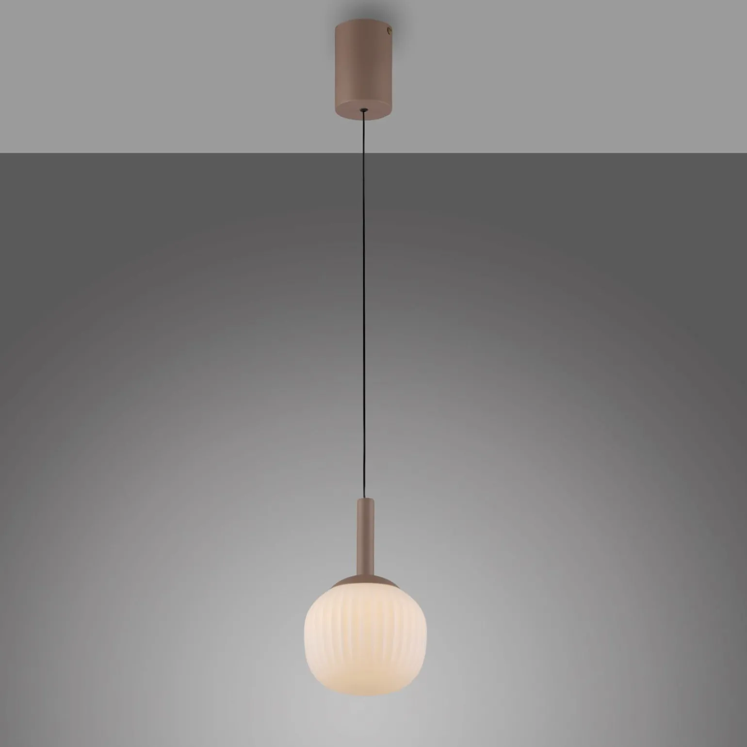 JUST LIGHT LED-Pendelleuchte 1flg braun