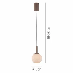 JUST LIGHT LED-Pendelleuchte 1flg braun