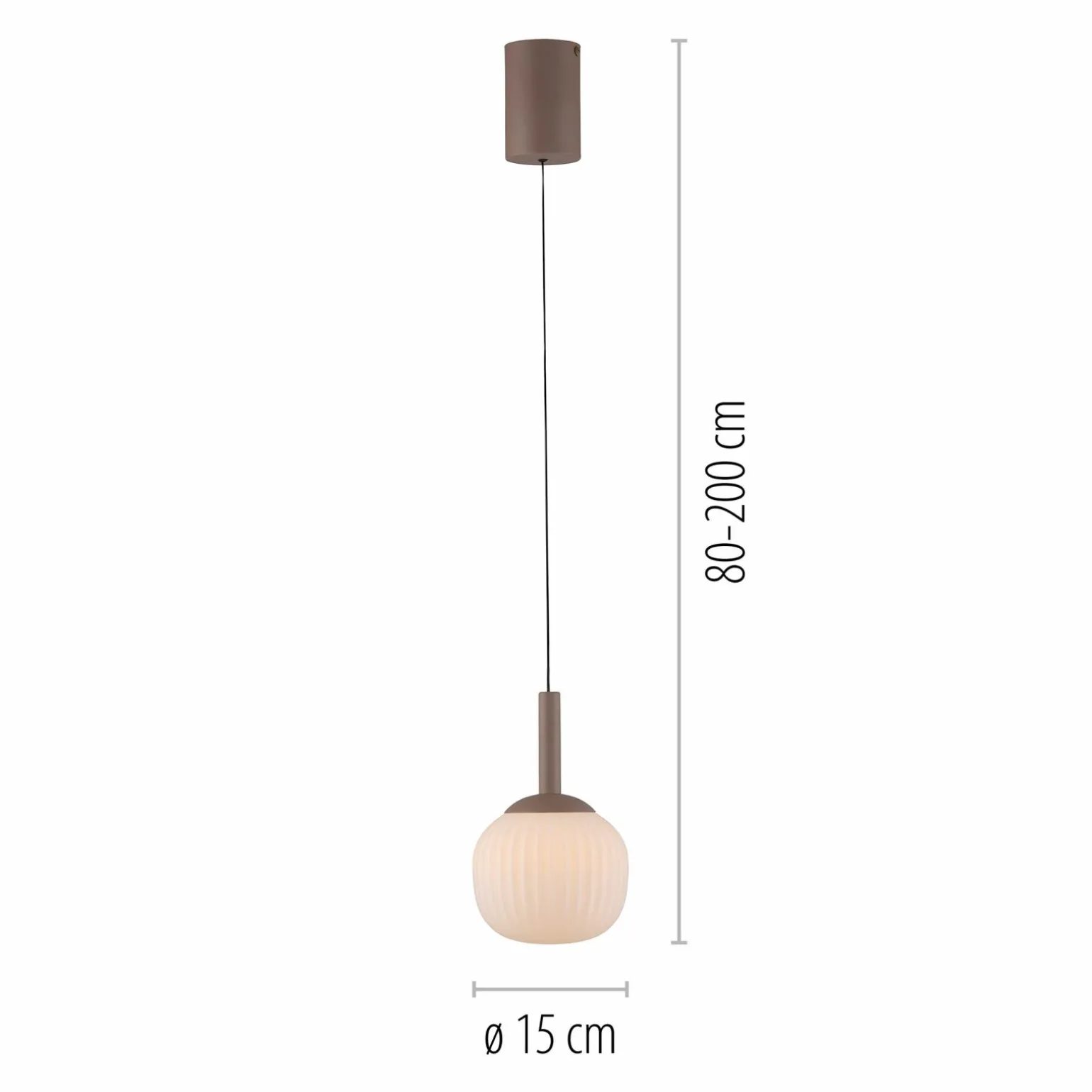 JUST LIGHT LED-Pendelleuchte 1flg braun