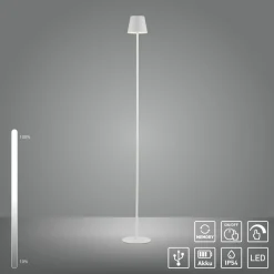 JUST LIGHT LED-Stehleuchte 1flg weiß