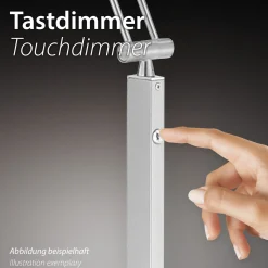 JUST LIGHT LED-Tischleuchte 1flg silberfarben