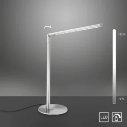 JUST LIGHT LED-Tischleuchte 1flg silberfarben