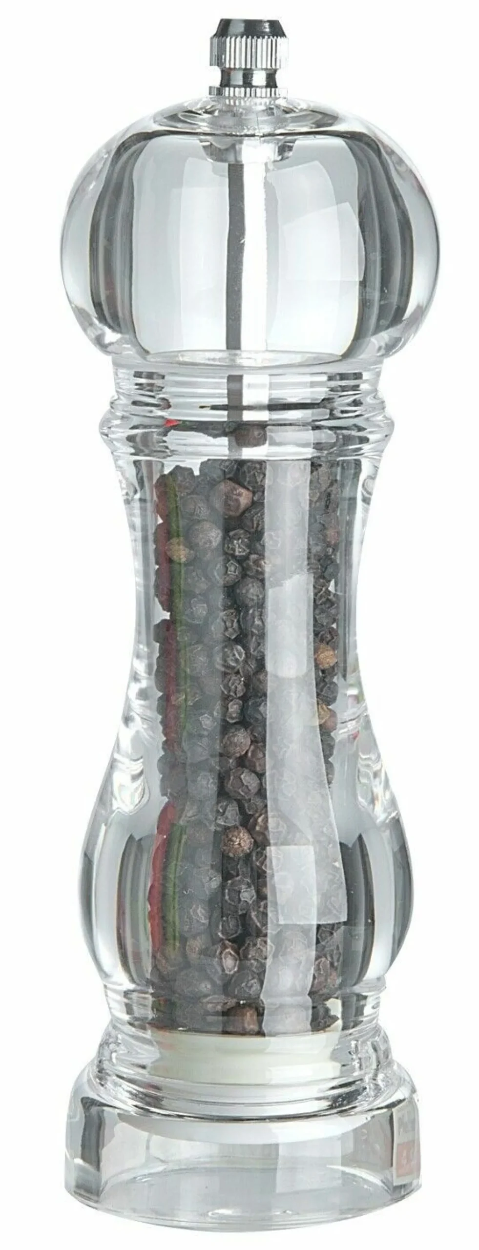 Justinus Acryl-Pfeffermühle/Salzmühle silberfarbentransparent