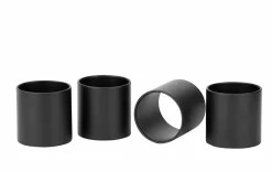 Justinus 4er Serviettenringe schwarz