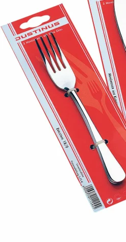 Justinus Menügabel silberfarben