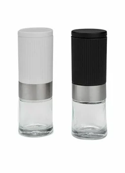 Justinus Mini-Pfeffer-u.Salzmühlen silberfarbentransparentschwarz