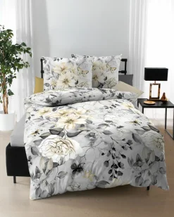 Kaeppel Satin-Bettwäsche grau