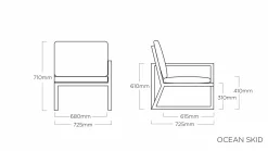 KETTLER Endteil rechts grau