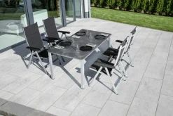 KETTLER Multipositionssessel schwarzsilberfarben