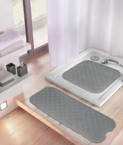 Kleine Wolke Duscheinlage grau