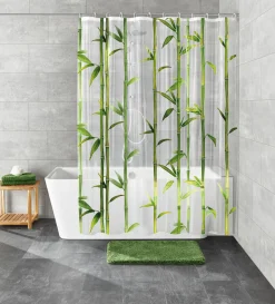 Kleine Wolke Duschvorhang grün