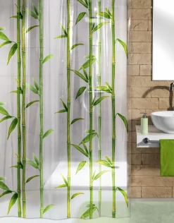 Kleine Wolke Duschvorhang grün