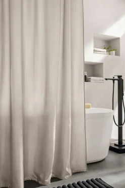 Kleine Wolke Duschvorhang grau