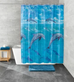 Kleine Wolke Duschvorhang mehrfarbig