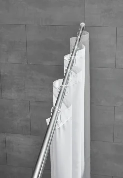 Kleine Wolke Duschvorhang-Federstange grau