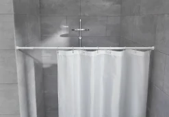 Kleine Wolke Duschvorhang-Federstange weiß