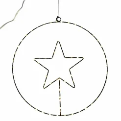 LED-LEUCHTRING MIT STERN schwarz