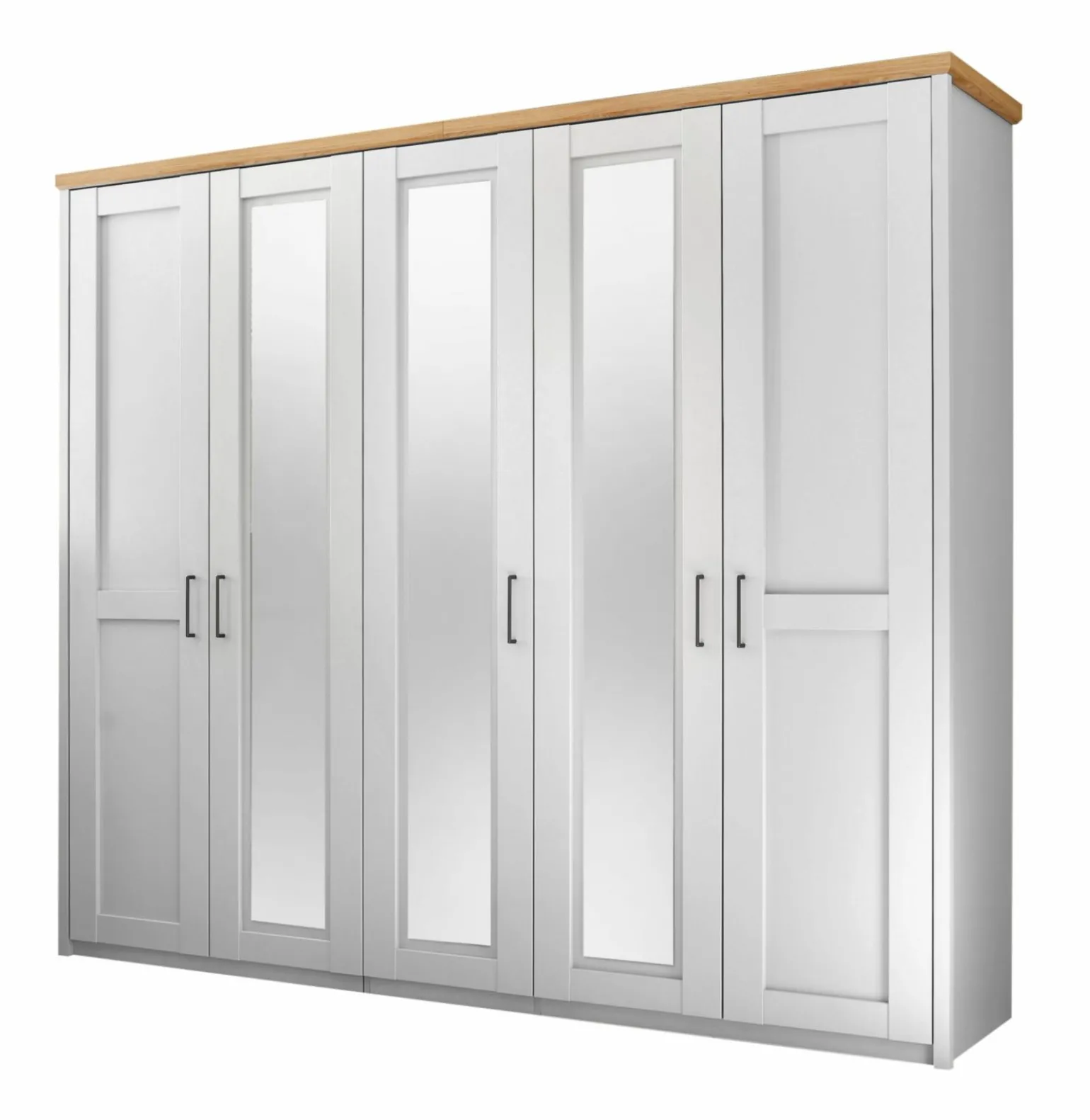 LIV'IN Drehtürenkleiderschrank 5-trg. weiß