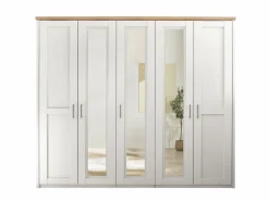 LIV'IN Drehtürenkleiderschrank 5-trg. weiß