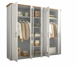 LIV'IN Drehtürenkleiderschrank 5-trg. weiß