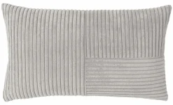 Magma Kissenhülle Patchwork grau